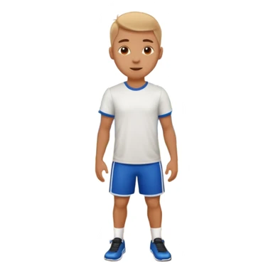 white sportsman in the playground with ball, dressed in t-shirt sticker