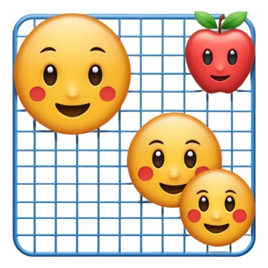 overlapping images, one realistic and one digital grid sticker