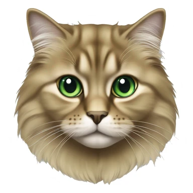 Full body British longhair golden shaded emerald green eyes with black tip tail sticker