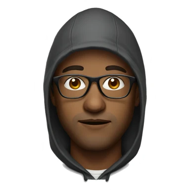 man in a hood and glasses sticker