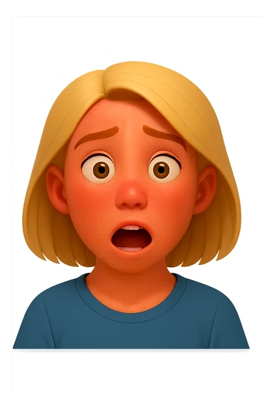 Remove the background so only her face is visible with a transparent background. Keep the mild sun-kissed look and the same style as the original image. sticker