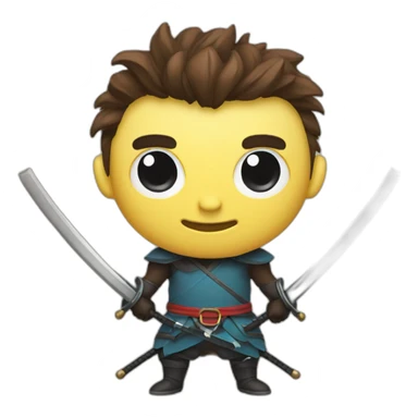 Mister beast avec un katana sticker