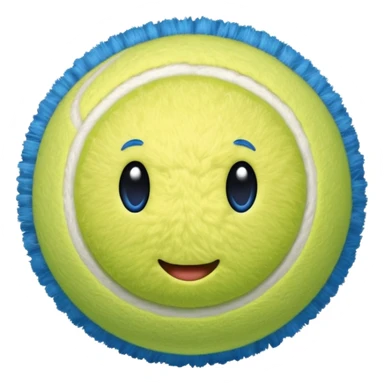 full blue tennis ball sticker