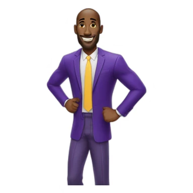 Kobe Bryant points index finger up sticker