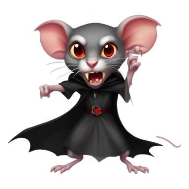 Rat as vampire angry sticker