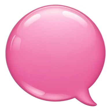 Pink texting bubble no face on it
 sticker