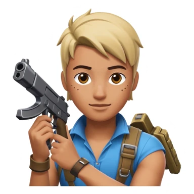 Make a person playing fortnite with clix sticker