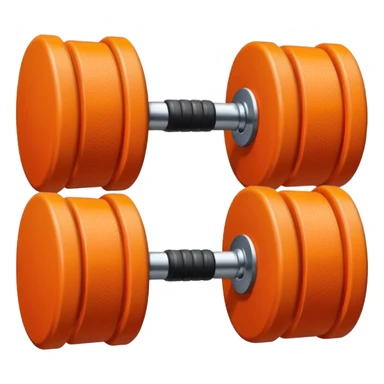 orange dumbell sticker