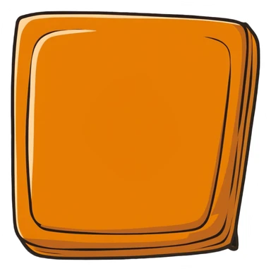 caramel square sticker