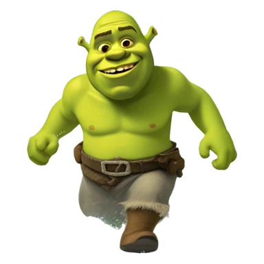 Shrek che cammina sull'acqua  sticker
