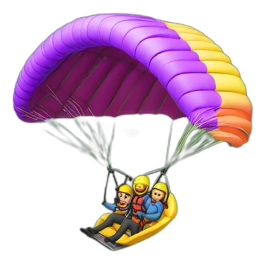 Parapente tandem chocando los puños sticker