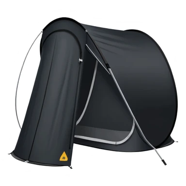 Tall Oval Narrow Pop up tent black sticker