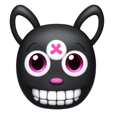 Kuromi with pink skull  sticker
