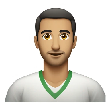tall algerian men with brown eyes wearing the algerian shirt sticker
