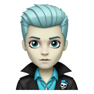 Frankie stein monster high doll boy with 5-o-clock shadow  sticker