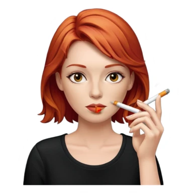 femme rousse qui fume sticker