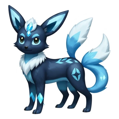Manectric-Electrike-Aurorus-Umbreon-Glaceon-Fakémon-hybrid-creature (full body), 4 legs sticker