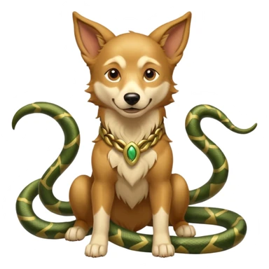 loki god of mischief as a dog. he as snakes dynamic pose sticker