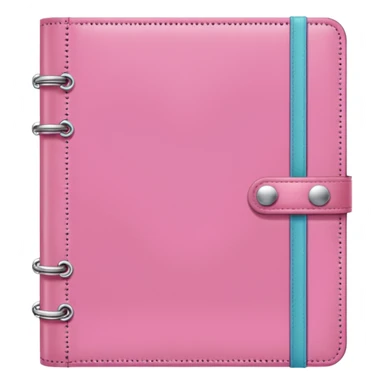 pink diary, coquette, loveshackfancy style, ring binder, no leather  sticker