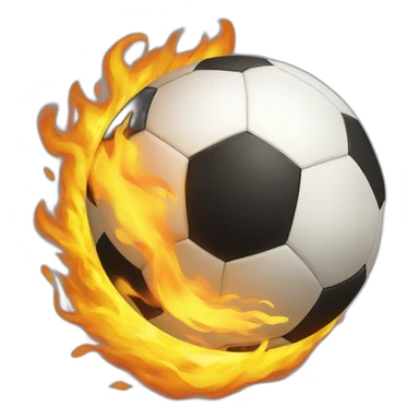 Ballon de football en feu sticker