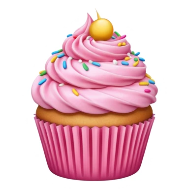 A cupcake with pink icing sticker