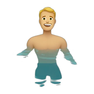 Homme qui nage dans une piscine sticker