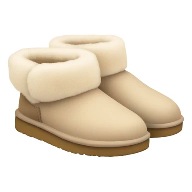 pastel beige cute ugg slippers sticker