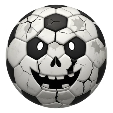 BALON DE FUTBOL CON CARAS TERROR sticker