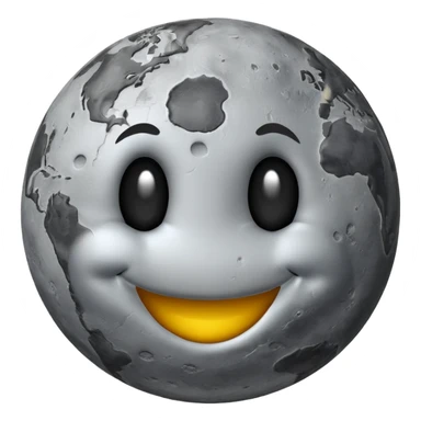 planet mercury smiley face sticker