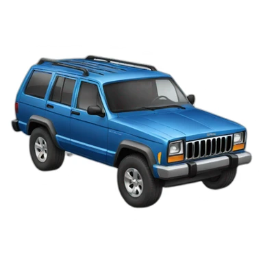 A blue jeep cherokee sticker