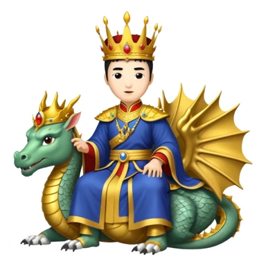 Emperor Wu Zetian sitting on the Dragon throne sticker