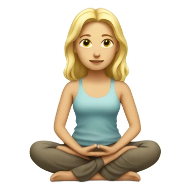 blonde girl in meditation sticker