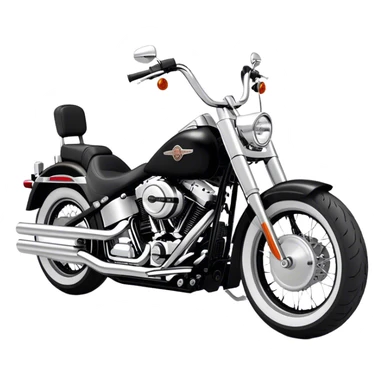 Harley-Davidson Cruiser - Harley-Davidson Softail (Model Year: 2021) (Iconic colour: Black) sticker