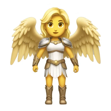 Blond Valkyrie with wings full body sticker