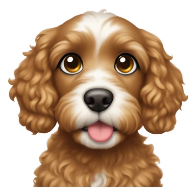 •	Puppy Eyes Emoji: Your Cavapoo looking up with big, heart-melting eyes. Maybe add sparkles or tiny hearts around the eyes to show how cute they are (dog should be brown)  sticker