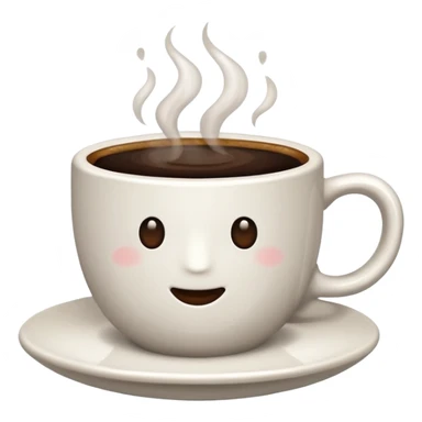 Cup of coffee white sticker