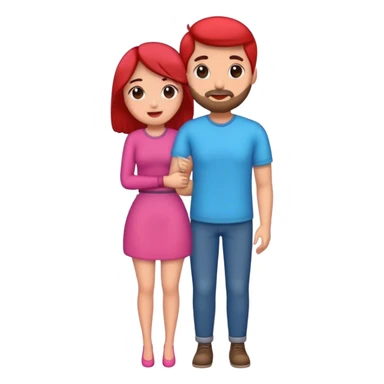 pareja de hombre y mujer enamorados sticker