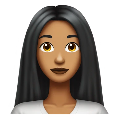 Tanned woman with long black hair dressed in 2000s Y2K hair, makeup, and neon attire sticker