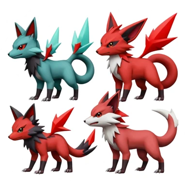 Noivern-Litten-Zoroark-ZANGOOSE full body sticker