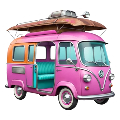 Jetson’s Ultra hotrod Haunted Barbie dream house Caravan motorbike tuk tuk  sticker