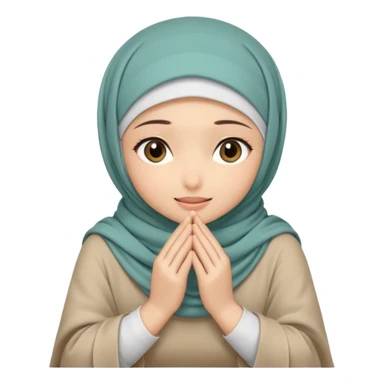 Hijabi girl sitting.     head covered
hands pulling the fabric in
shy-but-dramatic energy
“no cameras pls” but in a cute way
soft + mysterious vibe sticker