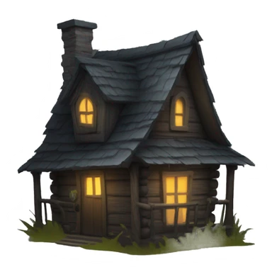 Haunted cabin in the woods  sticker