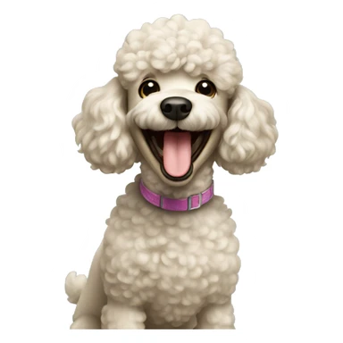 poodle laughing  sticker