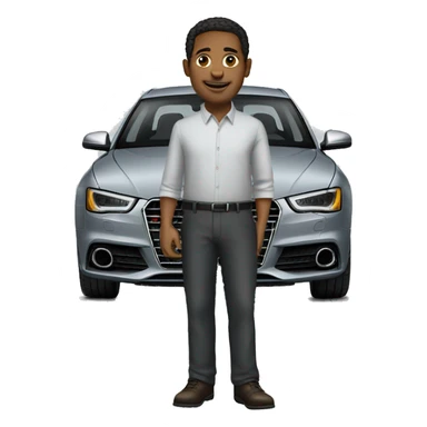 Man with Audi  sticker