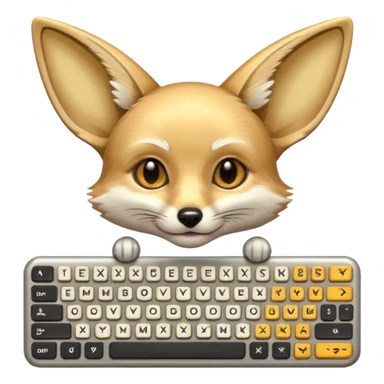 Fennec émojis clavier sticker