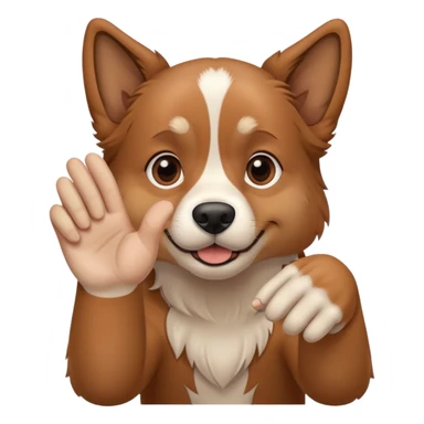 Dog flipping someone off sticker