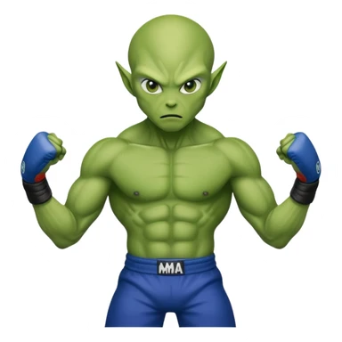 alien MMA fighter sticker