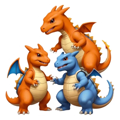 give me different pokeman helpging each other sticker