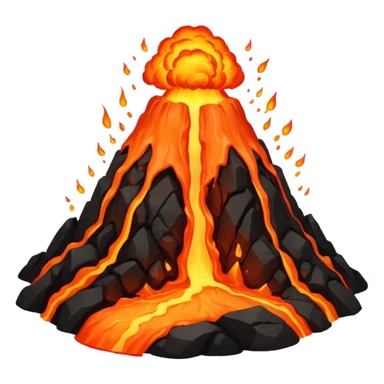 volcano big lava eruption  sticker