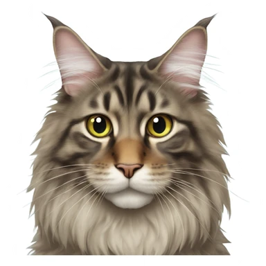 Maine Coon with a fly on his nose sticker